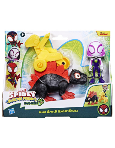 F9482_G0125,Spidey Si Prietenii Marvel Dino Webs Dino Spin Si Ghost Spider