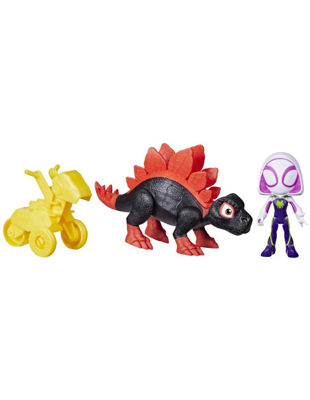 F9482_G0125,Spidey Si Prietenii Marvel Dino Webs Dino Spin Si Ghost Spider