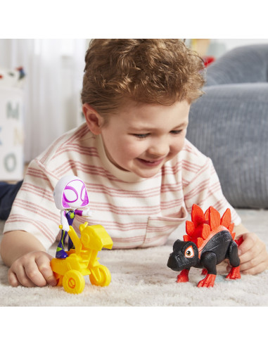 F9482_G0125,Spidey Si Prietenii Marvel Dino Webs Dino Spin Si Ghost Spider