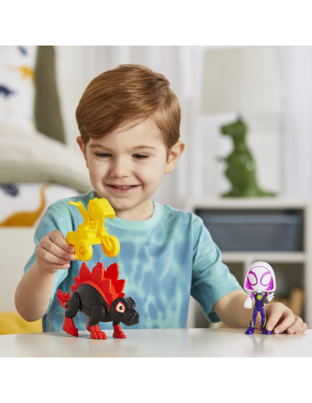 F9482_G0125,Spidey Si Prietenii Marvel Dino Webs Dino Spin Si Ghost Spider