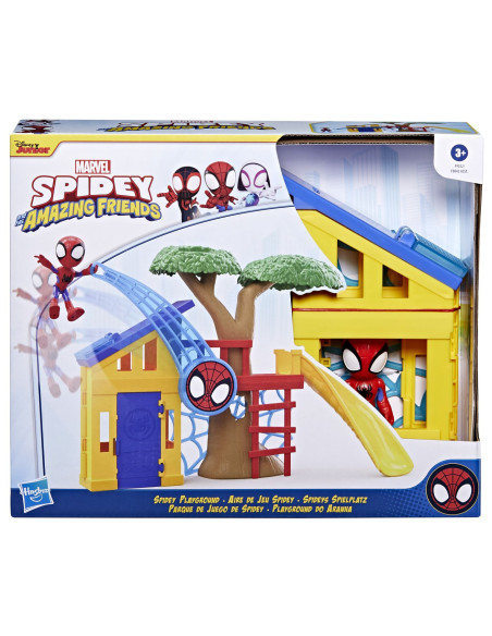 F8842_F9352,Spidey Si Prietenii Extraordinari Scena De Joaca Locul De Joaca Lui Spidey Si Figurina Spidey 10cm