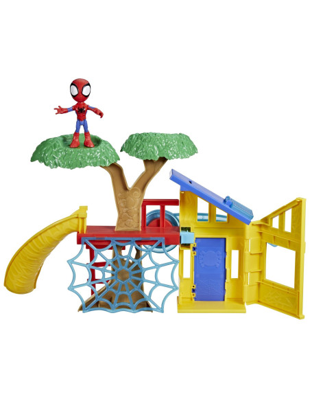F8842_F9352,Spidey Si Prietenii Extraordinari Scena De Joaca Locul De Joaca Lui Spidey Si Figurina Spidey 10cm