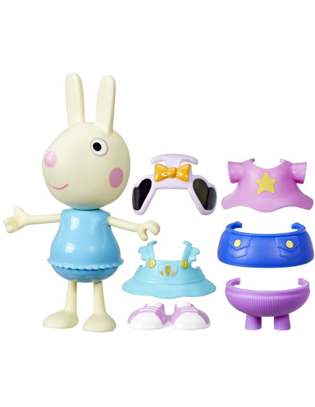 F8859_G0329,Peppa Pig Set Figurina Si Accesorii Vestimentare Iepurasul Rebecca 15cm