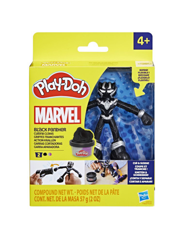 F9829_G0055,Play-doh Marvel Figurina Flexibila Cu Accesorii Black Panther 10cm