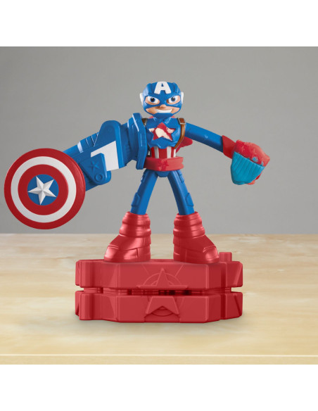 F9829_G0056,Play-doh Marvel Figurina Flexibila Cu Accesorii Captain America 10cm