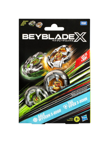 F9586_G0282,Beyblade X Pachet Duo Tail Viper 3-80hn Si Gale Wyvern 5-80gb