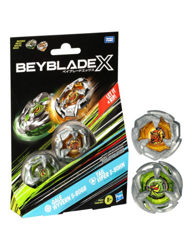 F9586_G0282,Beyblade X Pachet Duo Tail Viper 3-80hn Si Gale Wyvern 5-80gb