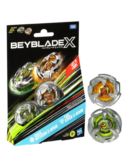 F9586_G0282,Beyblade X Pachet Duo Tail Viper 3-80hn Si Gale Wyvern 5-80gb