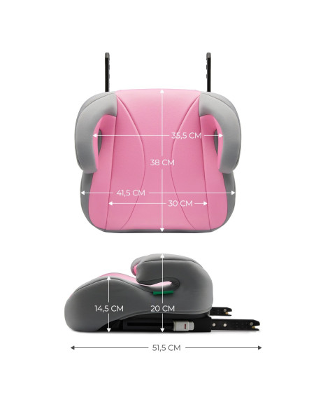 KCIBOO00PNK0000,Inaltator Auto Kinderkraft Boost, I-size 135-150 Cm, Rose Pink