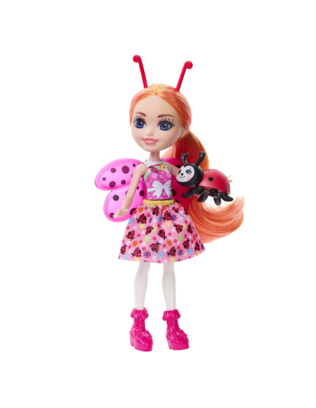 MTFNH22_HNT57,Enchantimals Papusi Si Animalute Ladonna Ladybug Si Waft