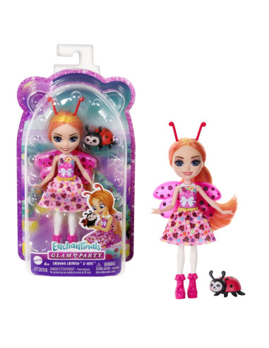MTFNH22_HNT57,Enchantimals Papusi Si Animalute Ladonna Ladybug Si Waft