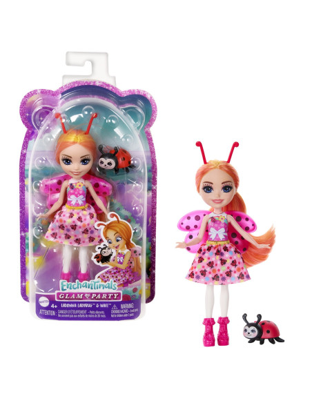 MTFNH22_HNT57,Enchantimals Papusi Si Animalute Ladonna Ladybug Si Waft