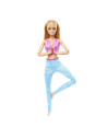 MTFTG80_HRH27,Papusa Barbie Made To Move Blonda Cu Top Roz