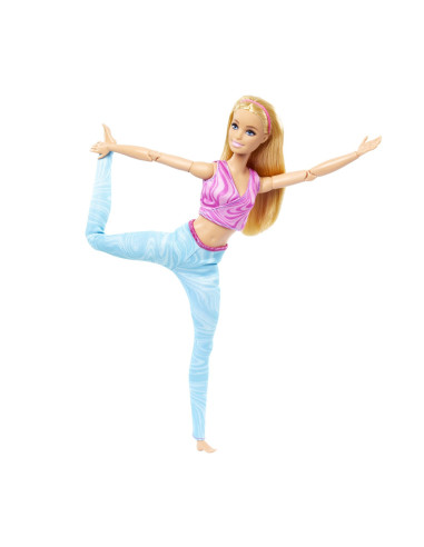 MTFTG80_HRH27,Papusa Barbie Made To Move Blonda Cu Top Roz