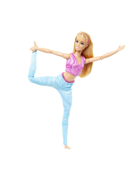 MTFTG80_HRH27,Papusa Barbie Made To Move Blonda Cu Top Roz