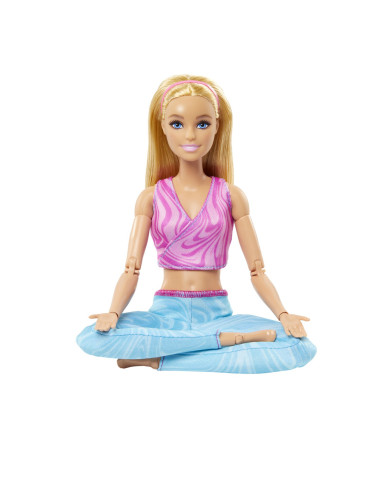 MTFTG80_HRH27,Papusa Barbie Made To Move Blonda Cu Top Roz
