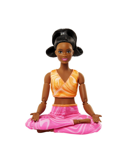 MTFTG80_HRH28,Papusa Barbie Made To Move Creola Cu Top Portocaliu