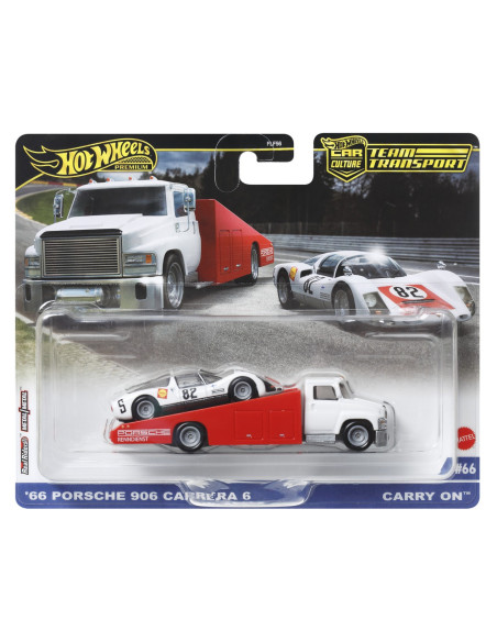 MTFLF56_HRV47,Hot Wheels Transportator Carry On Cu Masinuta Porsche Carrera 906 Scara 1:64