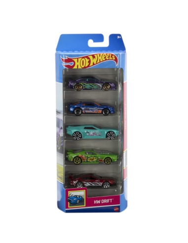 MT1806_HTV51,Set 5 Masini Hot Wheels Cu Design Hw Drift