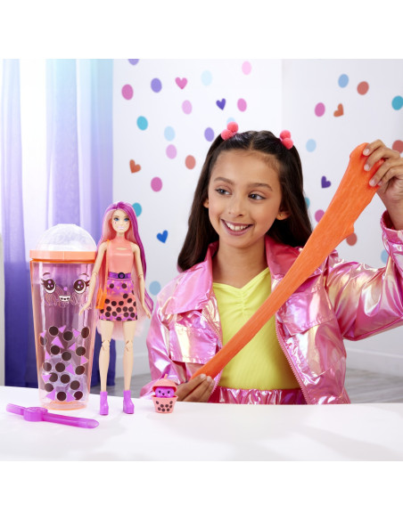 MTHTJ22,Barbie Pop Reveal Bubble Tea Papusa Barbie Mango Mochi