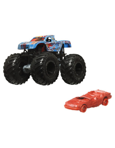 MTGRH81_HWN38,Hot Wheels Monster Truck Si Masinuta Metalica Race Ace