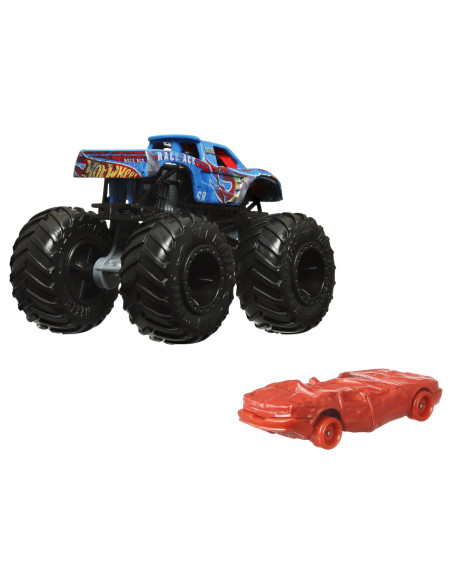 MTGRH81_HWN38,Hot Wheels Monster Truck Si Masinuta Metalica Race Ace