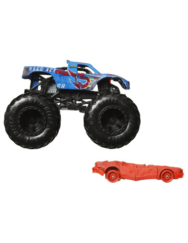 MTGRH81_HWN38,Hot Wheels Monster Truck Si Masinuta Metalica Race Ace