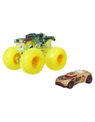 MTGRH81_HWN47,Hot Wheels Monster Truck Si Masinuta Metalica Hotweiler