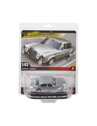 MTHMD41_HWT08,Hot Wheels Premium Real Riders Masinuta Metalica Mercedes Benz 300 Sel 6.8 Amg Scara 1:43