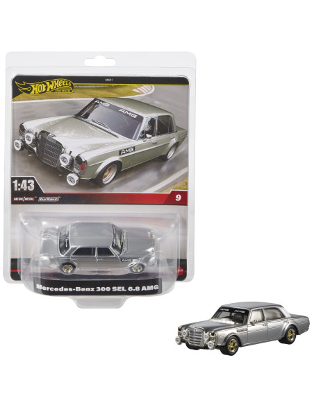 MTHMD41_HWT08,Hot Wheels Premium Real Riders Masinuta Metalica Mercedes Benz 300 Sel 6.8 Amg Scara 1:43