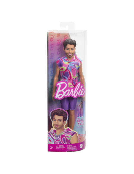 MTDWK44_HRH26,Barbie Papusa Baiat Fashionistas Brunet Cu Barba Si Tricou Cu Gluga