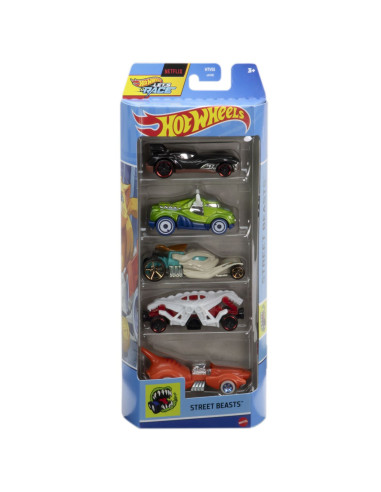 MT1806_HTV55,Set 5 Masini Hot Wheels Cu Design Street Beasts