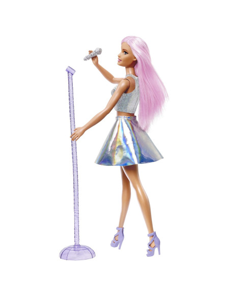 MTJCW42,Barbie Papusa Barbie You Can Be Set Barbie Star Pop Si Microfon