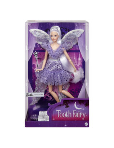 MTJCW43,Barbie Signature Papusa Barbie Zana Maseluta Cu Aripi De Zana Bagheta Si Geanta