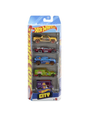 MT1806_JBJ75,Set 5 Masini Hot Wheels City