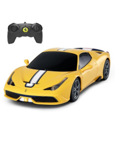 Ras71900_Galben,Masina Cu Telecomanda Ferrari 458 Speciale A Galben Cu Scara 1 La 24
