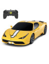 Ras71900_Galben,Masina Cu Telecomanda Ferrari 458 Speciale A Galben Cu Scara 1 La 24