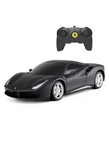 Ras76000_Negru,Masina Cu Telecomanda Ferrari 488 Gtb Negru Scara 1 La 24