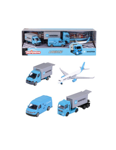 VV-212057290,Majorette Set 4 Vehicule Metalice De Transport Maersk