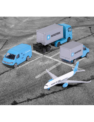 VV-212057290,Majorette Set 4 Vehicule Metalice De Transport Maersk