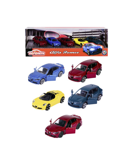 VV-212053178SII,Majorette Masinute Metalice Set 5 Masini Alfa Romeo
