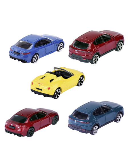 VV-212053178SII,Majorette Masinute Metalice Set 5 Masini Alfa Romeo