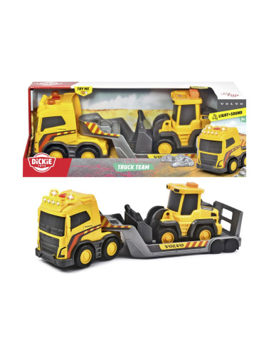 VV-203725009,Dickie Volvo Set Trailer Si Excavator Cu Sunete Si Lumini