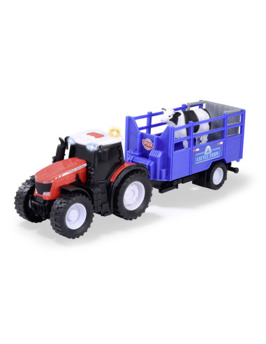 VV-203734003,Dickie Massey Ferguson Tractor Si Remorca Cu Sunete Si Lumini