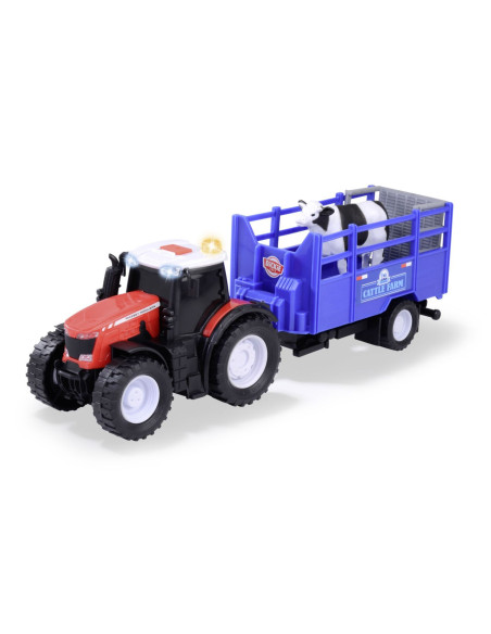VV-203734003,Dickie Massey Ferguson Tractor Si Remorca Cu Sunete Si Lumini