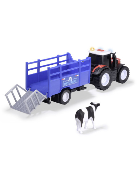 VV-203734003,Dickie Massey Ferguson Tractor Si Remorca Cu Sunete Si Lumini