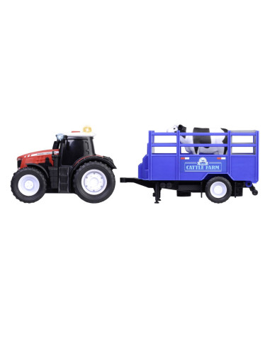 VV-203734003,Dickie Massey Ferguson Tractor Si Remorca Cu Sunete Si Lumini
