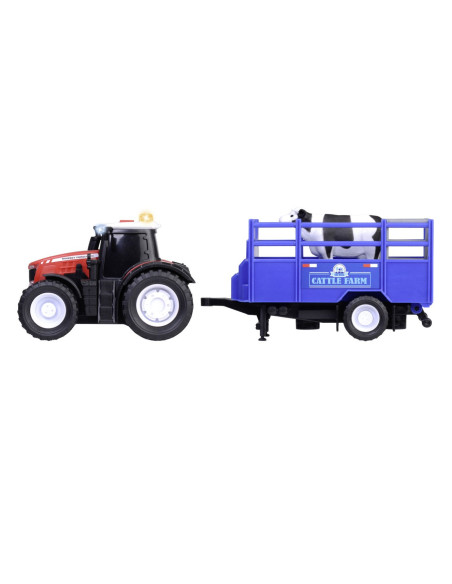 VV-203734003,Dickie Massey Ferguson Tractor Si Remorca Cu Sunete Si Lumini