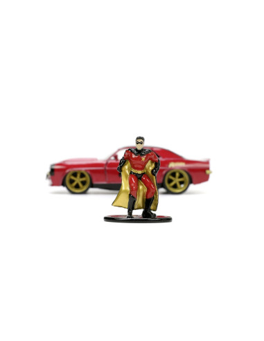 VV-253253011,Jada Batman Set Figurina Robin Si Masinuta Metalica Chevrolet Camaro 1967 Scara 1:32