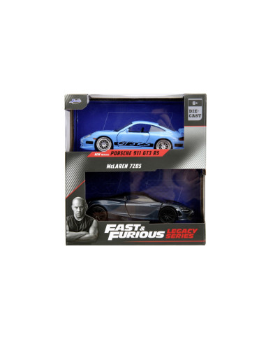 VV-253202012,Jada Fast And Furious Legacy Set 2 Masinute Metalice Porsche 911 Gt3 Rs Si Mclaren 720s Scara 1:32